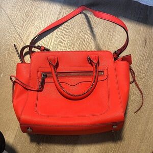 Red Leather Tote Bag